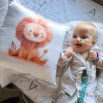 Leo, a pocos dias de darnos el alta en el hospital